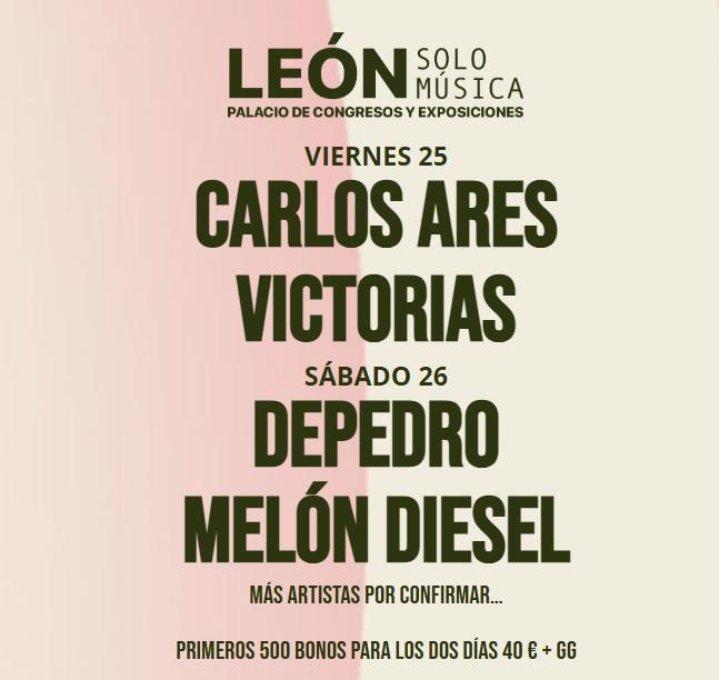 Cartel oficial con los artistas confirmados y fechas del Festival León Solo Música 2026