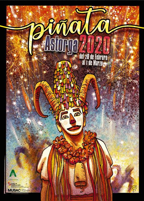 Cartel y programa oficial del carnaval Piñata de Astorga 2020