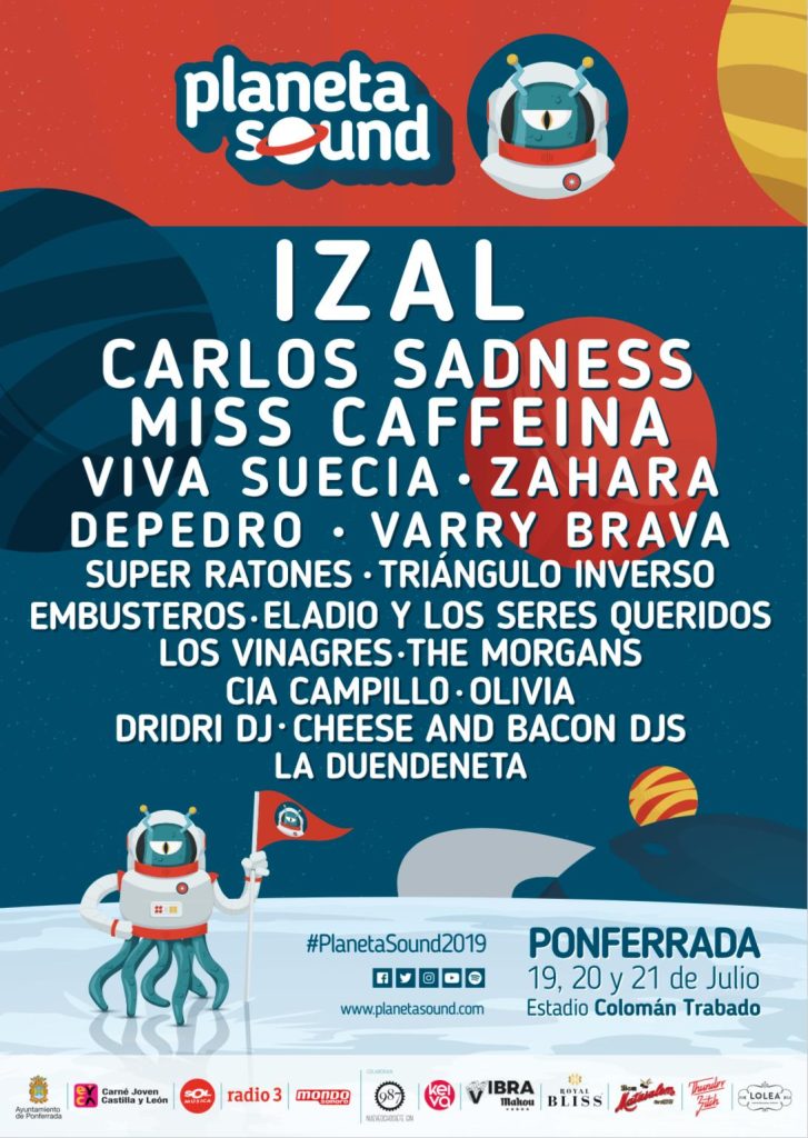 Cartel y ambiente del Planeta Sound Festival en Ponferrada.