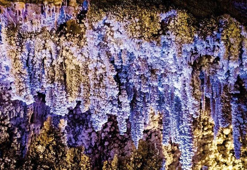 Espectaculares formaciones coraliformes y estalactitas en el interior de la Cueva de Llamazares, tesoro geológico en León.