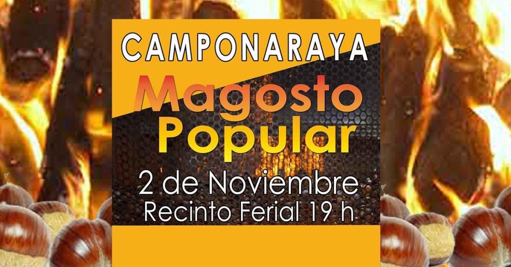Gran magosto popular 2019 en el recinto ferial de Camponaraya con castañas asadas y ferbudo.