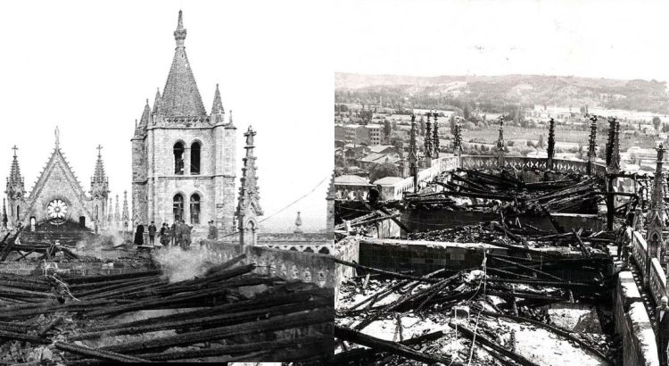 Incendio de la catedral de León de 1966: historia causas y consecuencias de la pulchra leonina