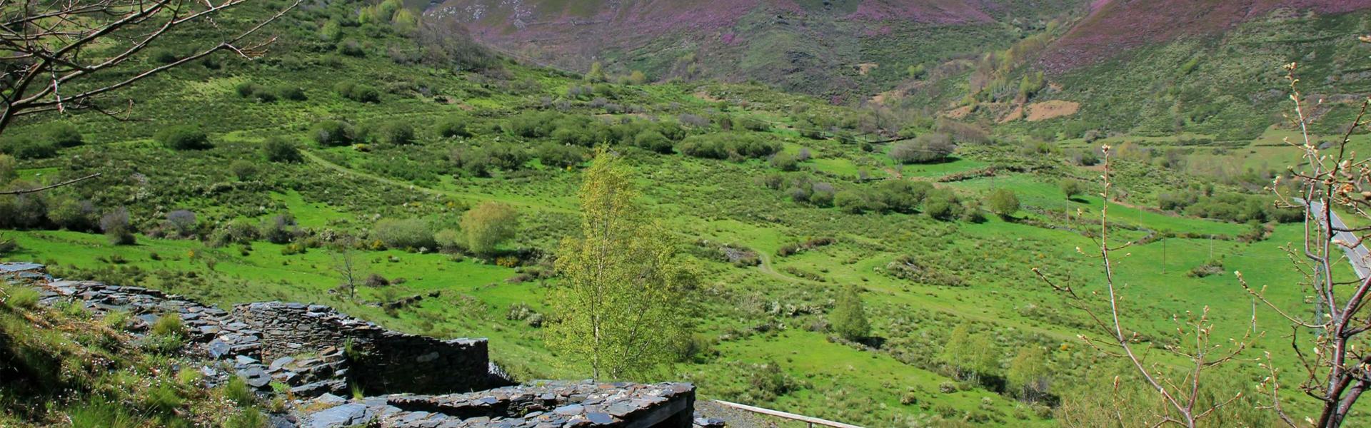Paisaje natural del Valle de Fornela en la Reserva de la Biosfera de los Ancares Leoneses.